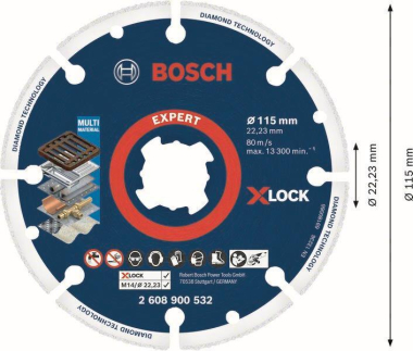 Bosch X-Lock Diamant-Trennscheibe 115mm 