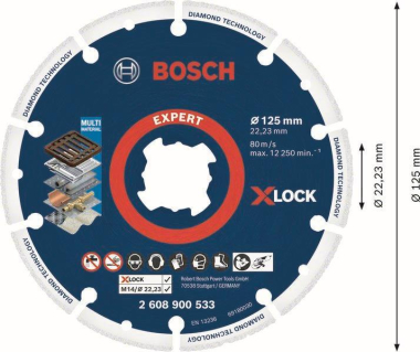 Bosch X-Lock Diamant-Trennscheibe 125mm 
