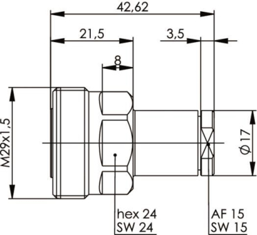 TEGA 7-16 Kabelbuchse Ag/Ta    100024460 