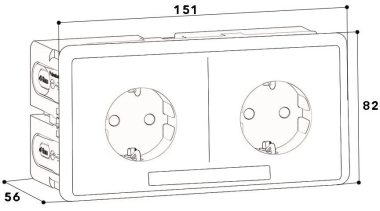 GGK Schuko Kanalsteckdose        36782 
