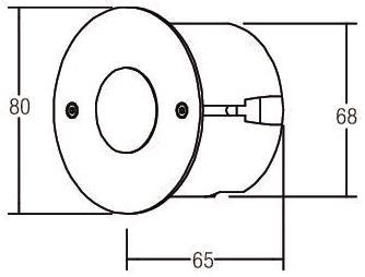 BRUM Led-Wandeinbauleuchte ES 1W P3937WW 