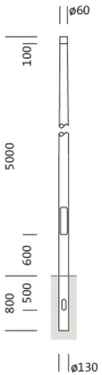 Mast 5m 5NY231650KM08      5NY231650KM08 