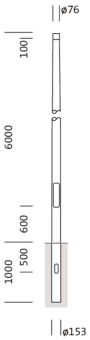 SITEC Mast 6m konisch rund 5NY231760KM08 