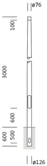 SITEC Mast 3m konisch rund 5NY231730KM00 
