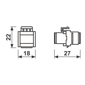 Jung Glasfaser Keystone-Modul  SC OM4 EV 