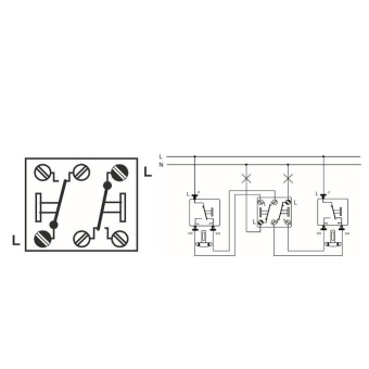 JG UP Multi-Switch Taster 2 x 2   532-4U 