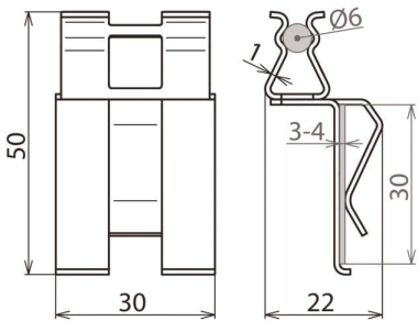 Dehn 308140 DC BK 6 DC BK 6 FL30 STBLANK 