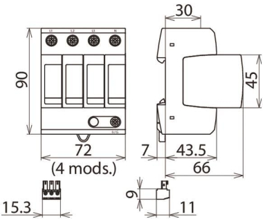 Dehn 908346 DG MU   DG MU 3PY 480 4W+G R 