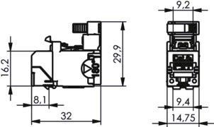 TEGA AMJ-SL Modul Cat.6A(IEC)  100127801 