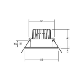 BRUM LED-Einbaustrahl. IP54 V4a 13004223 