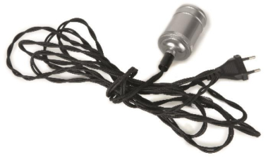 S&H Textilkabel 3,5m m.E27 Fassung 88898 