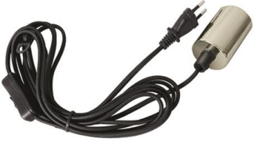 S&H Textilkabel 3,5m m.E27 Fassung 88892 