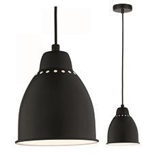 S&H Pendelleuchte 145Ø Metall sw   89006 