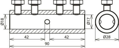 DEHN Verbindungsmuffe Al f. Rd 1  385216 