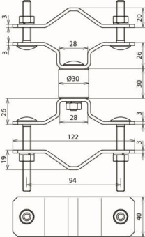 Dehn 105161           BSC D40 D45.65 V2A 