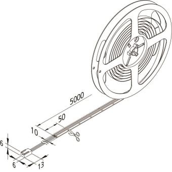Hera LED Tape COB-10 5m 48W  20203120102 