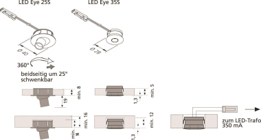 Hera LED Eye 35S 1W xw       61001014007 
