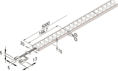 Hera LED Tape L 10° 5m 210   20203200103 