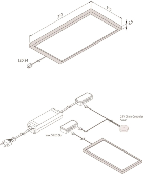 Hera 2er Set LED Sky 6W ww   61057420182 