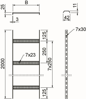 OBO SL 42 150 FT Kabelleiter Schiffbau m 