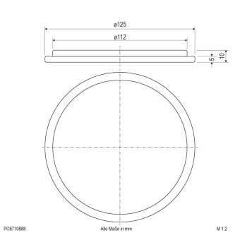 Abdeckglas klar für PC67101202 PC6710888 