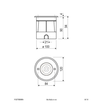EVN Bodeneinbauleuchte IP67  PC67106040N 