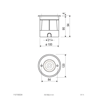 EVN LED Bodeneinbau rund,    PC67106002M 