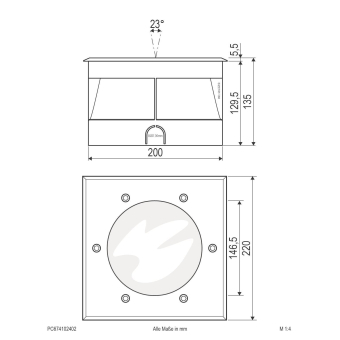 EVN LED Bodeneinbau -quad.   PC674102402 