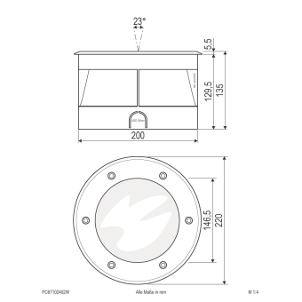 EVN LED Bodeneinbau -rund -  PC67102402W 