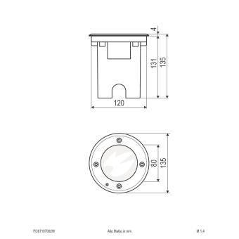 EVN LED Bodeneinbau -rund -  PC67107002W 