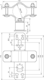 DEHN Wandbefestigung NIRO         105342 