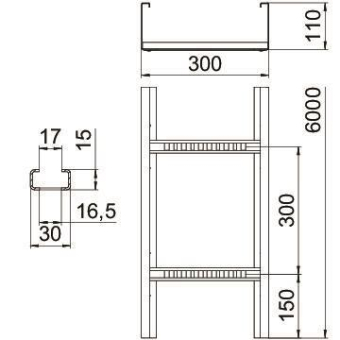 OBO WKLG 1130 FS Weitspannkabelleiter 
