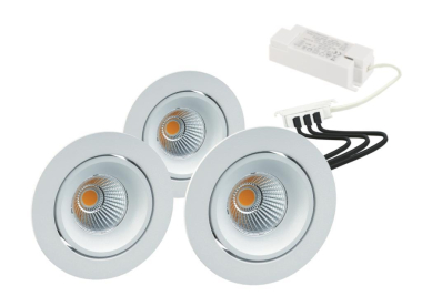 Rutec LED-Einbaustrahler3er   ALU57331WW 