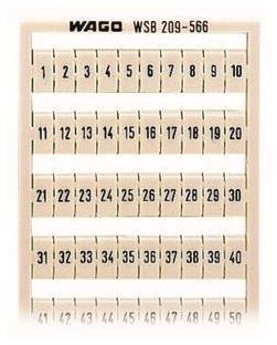 WAGO 209-566 WSB-Beschriftungskarte, als 