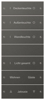 GIRA 220628 Wippenset 6fach (3+3) 