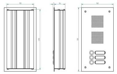 GRO Türstation V2A Edelstahl  TS 788 1-3 