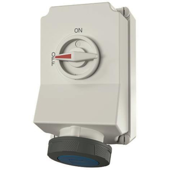 Mennekes 63A4P 9H230V Wanddose DUO 5109A 