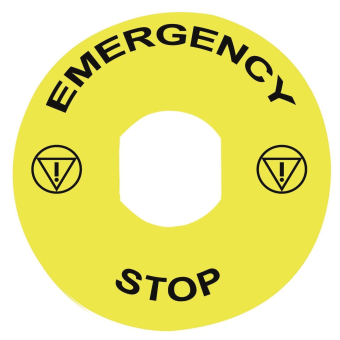 GS NOT-AUS-Schild d=90cm         ZBY8330 