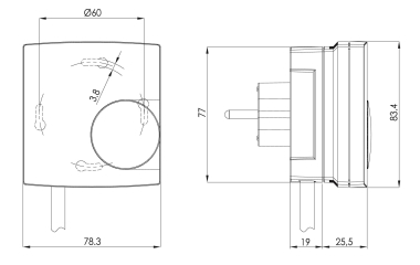 ALRE-IT Raumtemp.-regler   RTBSB-001.411 