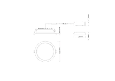 LEDV Downlight Comfort Opal IP44 weiss 