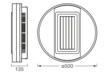 Ledvance CEILING FAN GRILL RING 55W CCT 