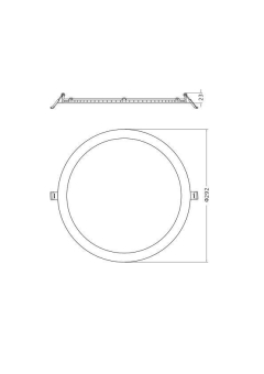 LEDV Ledvance DL SLIM ALU D280 V 25W MS 