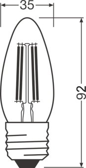Ledvance LED Classic B 40 Filament DIM P 