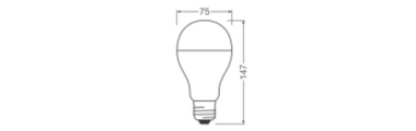 LEDV LED Bulb 19-150W/827 2452lm 