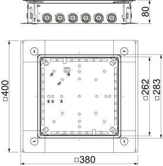 OBO UZD250-4 R Zug-u.Abzweigdose 