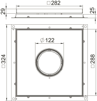 OBO RKF3 V2 25 Rahmenkassette f.Tubus 
