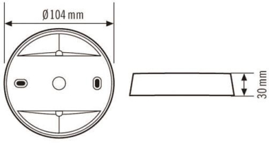 ESYLUX Aufputzdose-C IP20 silber 