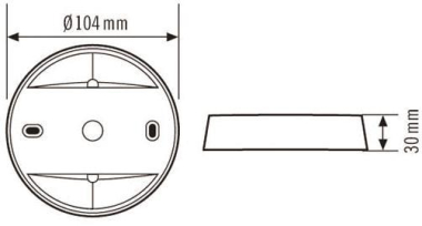 ESYLUX AP Dose IP 20 weiss für 