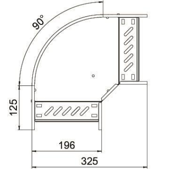 OBO RB 90 620 FSK SW Bogen 90° 
