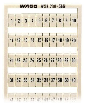WAGO 209-566 WSB-Beschriftungskarte, als 